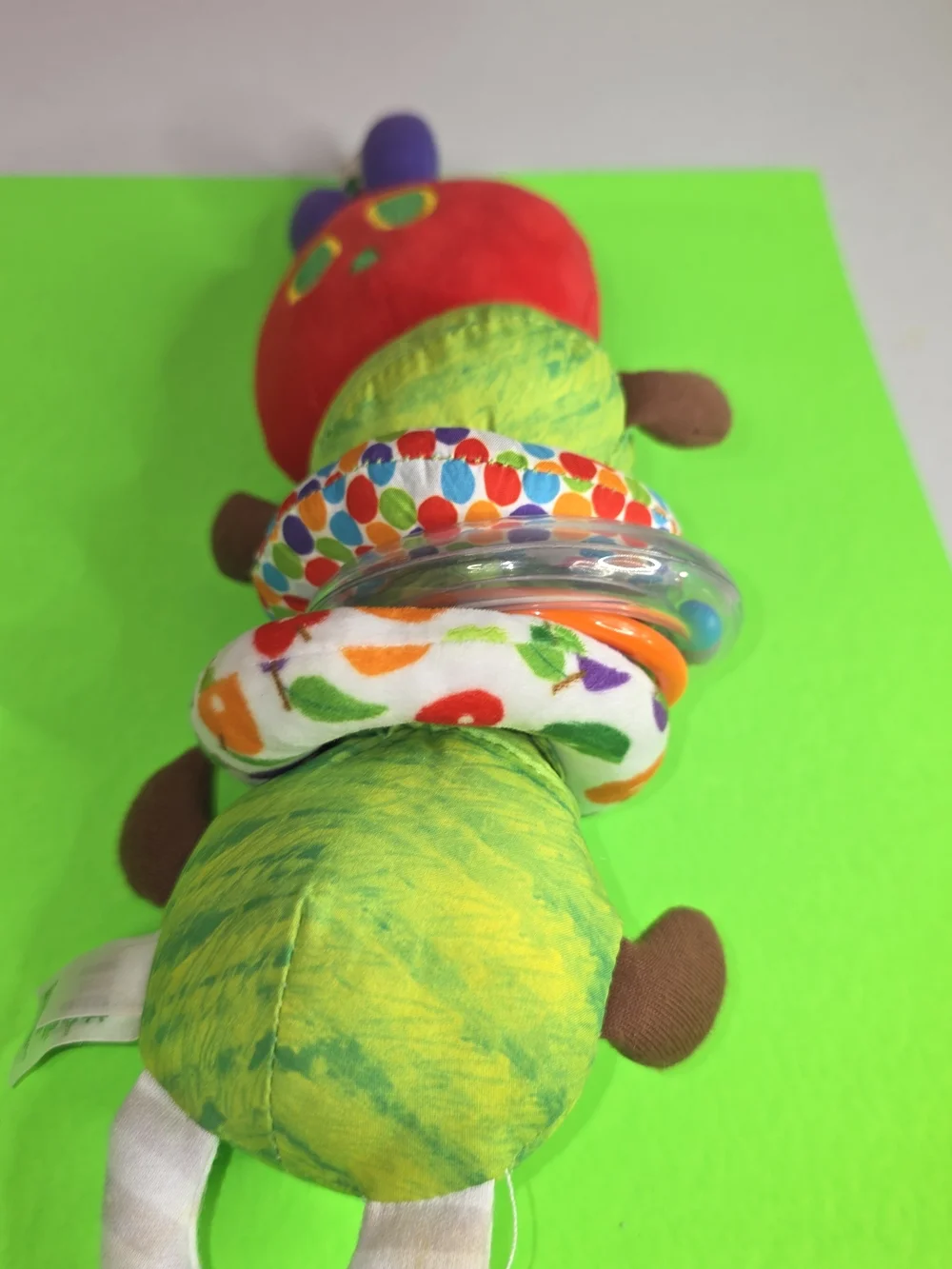 The World of Eric Carle Red & Green Jiggler Caterpillar Pull Toy Rattle Teether